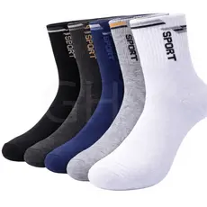 Kit 12 ou 6 Pares de Meia Unissex Algodão Premium Feminino Masculino Confort 38 ao 44 Cano Alto Médio