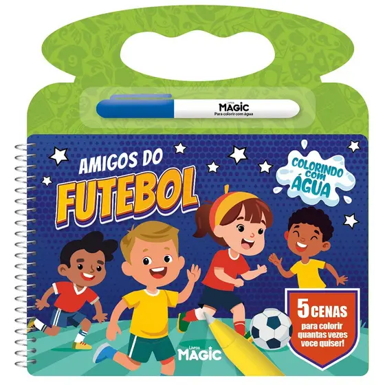 Livro Colorindo com Água - Amigos do Futebol