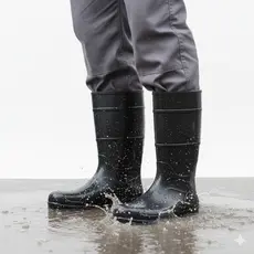 Bota de pvc galocha preta antiderrapante unisex pvc