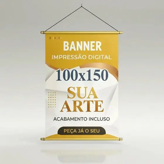 Banner Personalizado 100x150cm Completo Com Acabamento