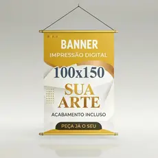 Banner Personalizado 100x150cm Completo Com Acabamento