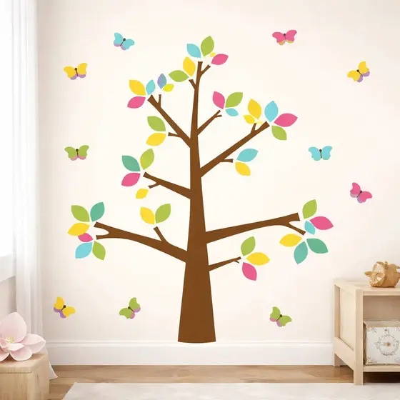 Adesivo De Parede Infantil Arvore Quarto Crianca Bebe