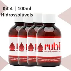 KIT 4 Essências Hidrossolúveis 100ml - Para Difusores, Home Sprays, Aromatizadores e Umidificadores