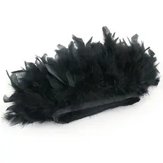 2 M/Lote artificial Preto Peru Penas Fitas Festa De Casamento Artesanato Costura Roupas Guarnição DIY Plumas Decoração D