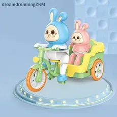 [Dreaming] Brinquedo Musical De Coelho Para Andar De Triciclo , Adorável Bebê E Mãe , Elétrico Com Movimento De Ciclismo