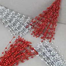 50 PCS Ramos Longos Decorações De Natal Artificial Holly Alegriamente Decoração De Ano Novo Bouquet De Bagas