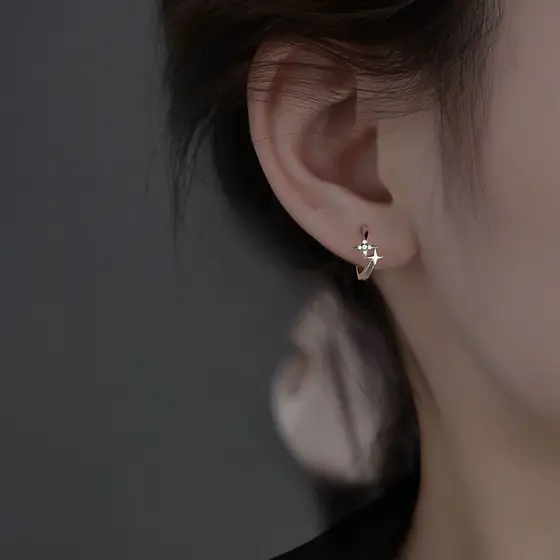 Novo produto pronto estoque estrela orelha fivela orelha studs feminino verão orelha studs na moda orelha studs nicho De