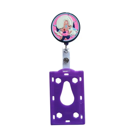 Kit Porta Crachá Retrátil Personalizado Nanatsu no Taizai Elizabeth Liones - Gowther - Meliodas - Ban + Porta Cartão Rox