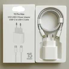 Kit 5 10 e 20 pcs Carregamento Turbo 35W de Tomada com Cabo 1m | Lightning (iPhone 5 ao 14) ou Tipo-C (iPhone 15 ao 17)