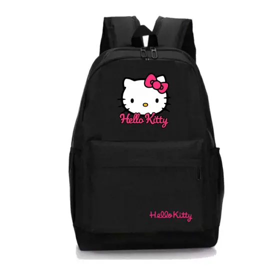 Mochila Escolar Feminina Hello Kitty Infantil Com Alça 2 bolso Lateral