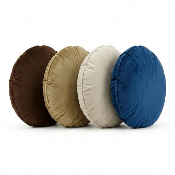 Almofada Decorativa Redonda Suede Premium Sofá Cama Poltrona Sala Quarto Macia Cheia Várias Cores Better 35cm