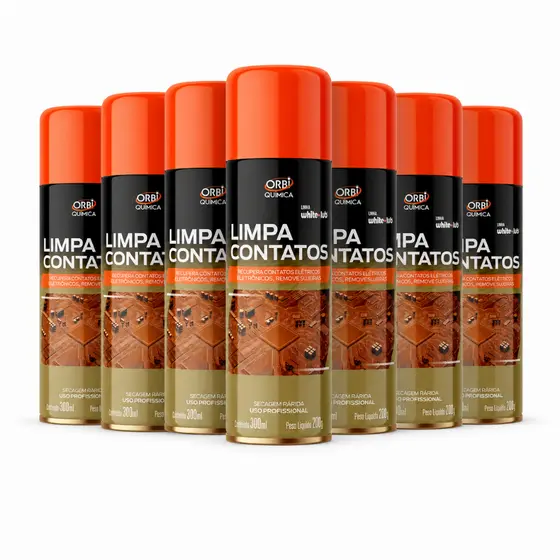 kit (6-unidades) limpa contato orbi 300ml .remove sujeiras recupera contatos eletricos
