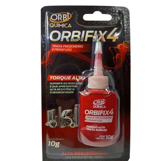 Cola Adesivo Trava Parafuso Roscas Torque Alto 10g Orbifix 4 Vermelho