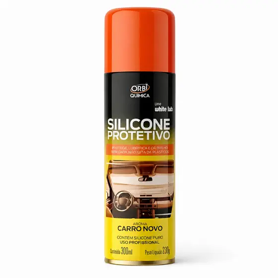 Silicone Spray 300ml Orbi  Fragrância Carro Novo