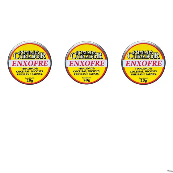 3 UN Pomadar Curador Enxofre - 20g