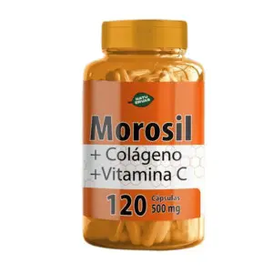 Morosil com colageno hidrolisado e vitamina c 120 caps 500 mg Kit com 1,2 e 3 Potes NatuErvas