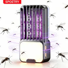 Armadilha elétrica para mosquitos 3 em 1 – luz noturna e isca luminosa segura para família ideal para mesa e ao ar livre