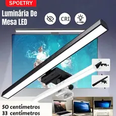 SPOETRY Lâmpadas de leitura de computador Lâmpadas 33/50cm de tela LED Lâmpadas de mesa de 3 cores ajustáveis Lâmpadas