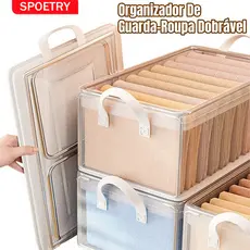 Kit 2/4/6 Caixa Organizador De Guarda-Roupa Dobrável Para Roupas E Calças Grande Dura Alto Qualidade Kit 2/4/6