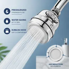 Bico Adaptador De Torneira Com 3 Jatos Reguláveis, Bico Torneira Giratória 360°Cozinha Su