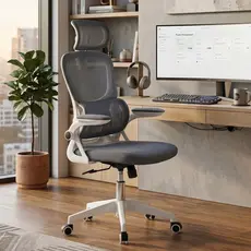 Cadeira de Escritório Ergonômica preta Giratória com Apoio Lombar e Braços Ajustáveis - Eagle Force