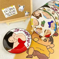 Crayon Shin-Chan talheres Kazama dos desenhos animados conjunto de talheres micro-ondas casal tigela Super bonito prato