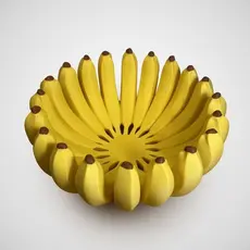 Bandeja de frutas bandeja de armazenamento caixa de armazenamento de artigos diversos impressão 3D bandeja de Banana orn
