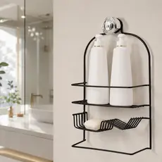 Porta Shampoo com Prateleiras e Saboneteira