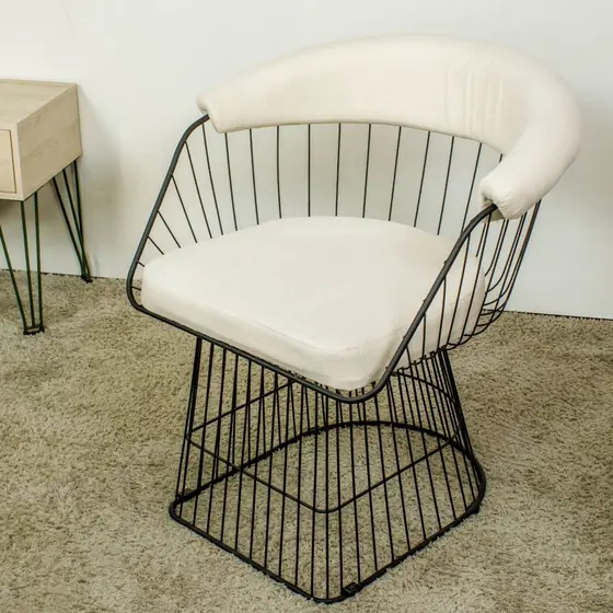 Cadeira de Jantar Top Design Industrial Aço Aramado Gaya