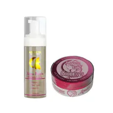 Cera Modeladora 120g premium + Mousse modelador Biofiori Para Tranças Cachos Penteados frizz 150ml