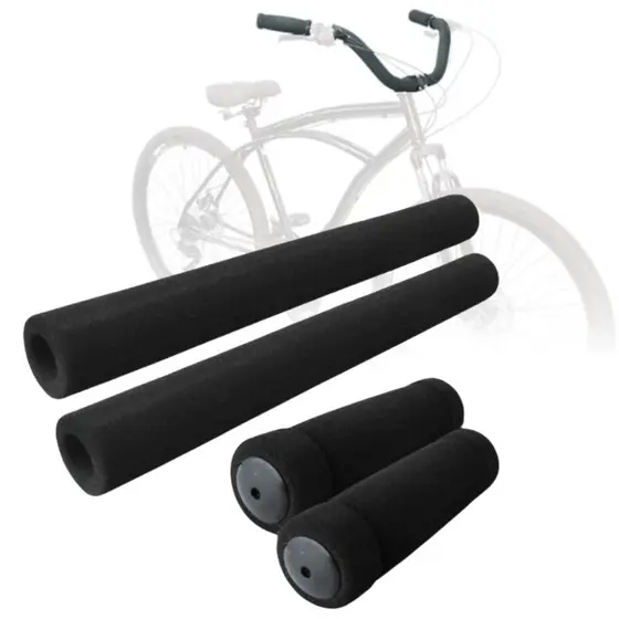 Manopla Espuma Beach espulmão Preto Bike Para Guidão 21.1mm Bicicleta