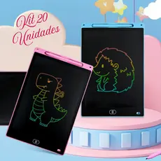 20 pranchetas LCD mágicas coloridas de 8.5" para crianças, desenvolve o raciocínio, ótima para escrever e desenhar