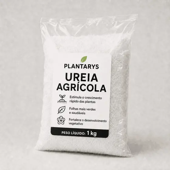 Ureia Fertilizante 46% Nitrogênio Para Plantas Jardim Horta Flores Gramado 1kg
