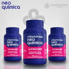 Multivitamínico A-Z Mulher 60 Cápsulas Imunidade Energia Cabelos Unhas Pele