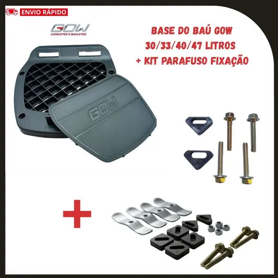 Kit Base Do Bau para Moto Gow +  Parafuso de Fixação ( G30 G33 G40 G47 )