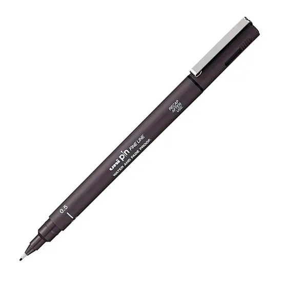 Caneta Nankin Uni Pin fine line 0.5 Preto Mitsubishi