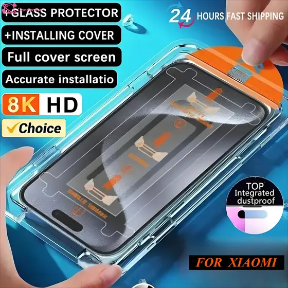 Filme De Vidro Temperado Anti-Espião 8K HD Para POCO X7 X6 M6 F6 X4 M4 M3 X5 Pro F3 F5 C75 C65 C71 Auto Dust Free Instal