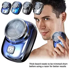 Novo Mini Aparelho de Barbear Elétrico Portátil à Prova d'Água IPX4, Máquina de Barbear e Aparador de Barba Pocket