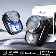 Mini Barbeador Elétrico Portátil IPX4 À Prova D'água De Bolso Navalha Máquina De Barbear Aparador De Barba