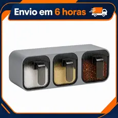 Porta Temperos De Parede Triplo 3 Compartimentos Sem Furo Adesivo Organizador Cozinha