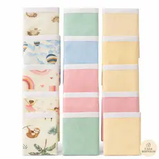 Kit 9 e 15 Pano Boca Bebê Duplo 100% Algodão Malha Super Absorvente Enxoval Infantil Fralda Paninho