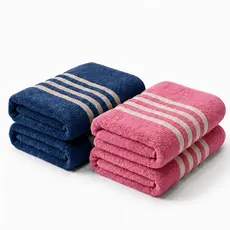 Kit 4 Toalha Banho Grande Macia 100% Algodão Premium Adulto Colorida Lisa Cor Rosa Branca Azul