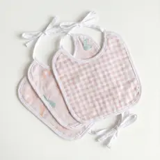Kit 3 Babador Babadores Bebê Estampados Alimentação Tecido Algodão Menina Menino Verso Permeável