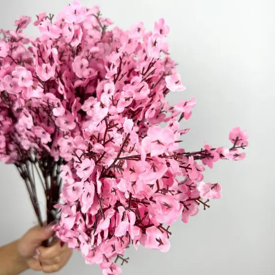 Buque De Flor Artificial Cerejeira Mosquitinho Rosa Para Decoração Montagem de Arranjos - A-500 ROSA