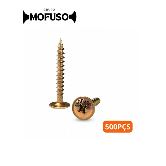 Parafuso Chipboard Flangeado 4,5x45mm Madeira MDF 500 Unidades