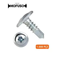 Parafuso Autobrocante Flangeado 4,2x13mm Perfil Metal Kit