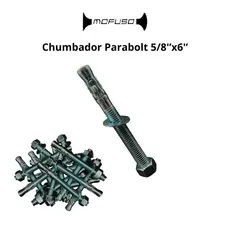 Chumbador Parabolt 5/8''x6'' Zincado C/ Arruela e Porca 10pçs