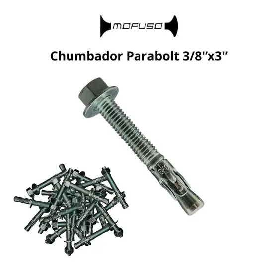 Chumbador Parabolt Pba 3/8'' X 3'' C/porca E Arrela