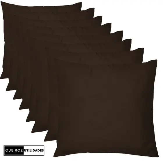 kit 8 Capas de Almofada: Marrom Escuro - 40x40 - Decorativa Para Sala / Sofá / Quarto / Cama - Promo!
