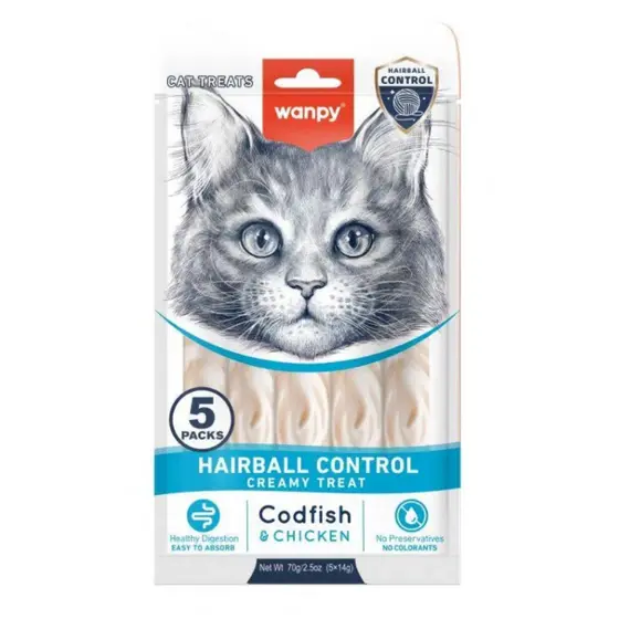 Kit 2 Pacotes Petisco Creamy Sachê Funcional Tratamento 70g com 5un cada para Gatos